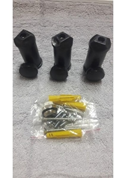 Havlupan Montaj Seti Siyah Modern Tasarım Kolay Montaj 8 Parça Set modelleri