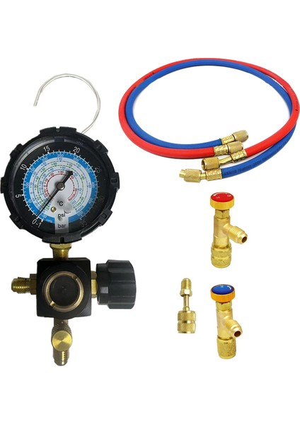 R134A Düşük Taraf Basınç Göstergesi R410A R22 R404A Klima Soğutucu Akışkan Şarjı Için Tek Manifoldlu Gösterge Düşük (Yurt Dışından)