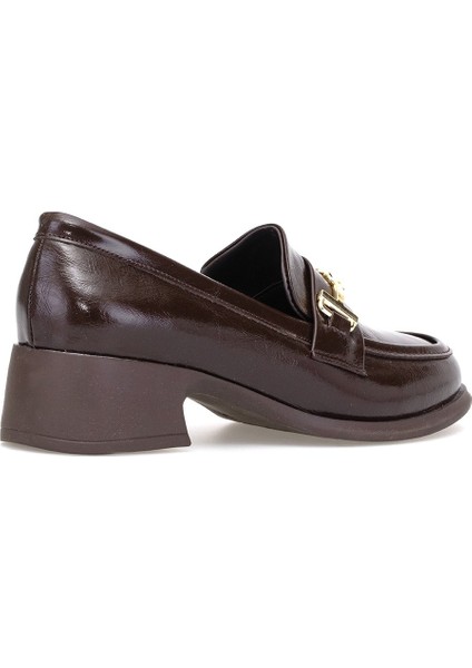 Elit PM161 K1063 Kadın Rugan Klasik Topuklu Ayakkabı Kahverengi fırsatları