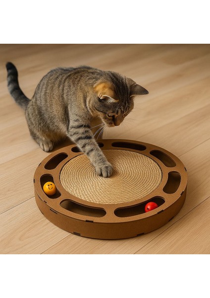 Kedi Top ve Tırmalama Oyun Seti – Eğlenceli ve Dayanıklı Kedi Aktivite Oyuncağı indirimleri