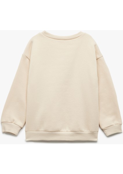 Şardonlu Uzun Kollu Basic Bisiklet Yaka Sweatshirt fiyatları