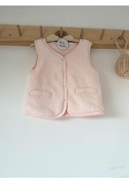 Pudra Pembe Bebek Çocuk Yelek Welsoft Peluş