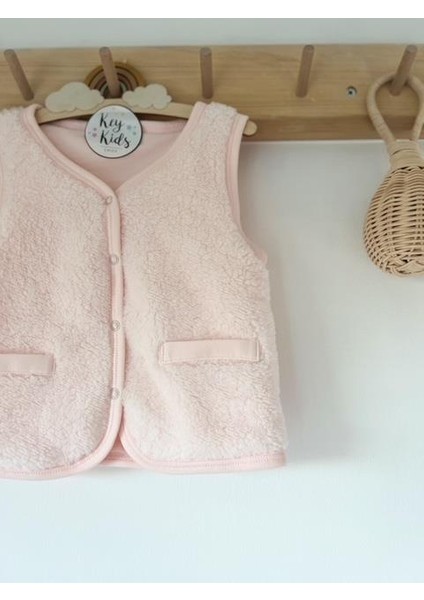 Pudra Pembe Bebek Çocuk Yelek Welsoft Peluş modelleri