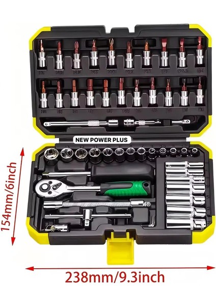 New Profesyonel 53 Parça 72 Diş Tatian Lokma & Bit Seti | Cr-V Çelik | Uzun Ömürlü & Dayanıklı ✅