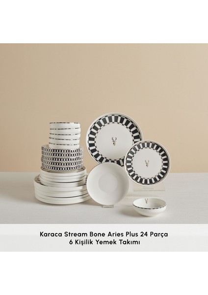Stream Bone Aries Plus 24 Parça 6 Kişilik Yemek Takımı modelleri