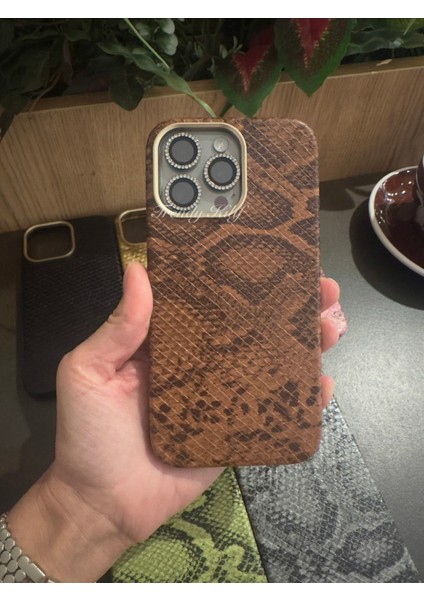 iphone (16) Uyumlu Yılan Desenli Deri Magsafe Kılıf fiyatları