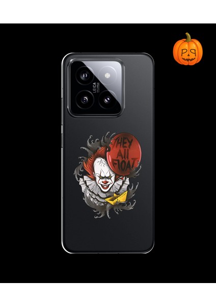 Xiaomi Mi 14 Uyumlu Şeffaf Kılıf Horror 1 Tasarımlı