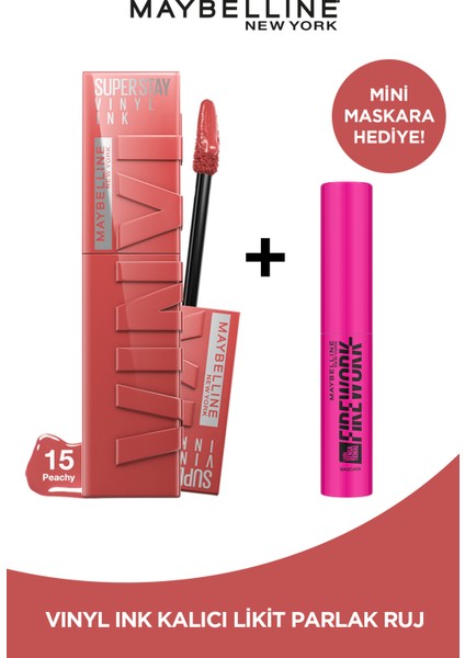 Super Stay Vinyl Ink 15 & Firework Mini Maskara Hediyeli