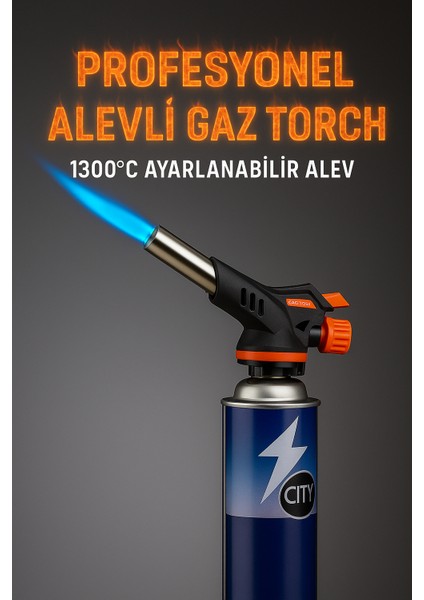 Pürmüz Mutfak Alev Tabancası – 1300°C Ayarlanabilir Alevli Gaz Torch, Otomatik Ateşleme, Karamelize Etme, Flambe, Bbq, Kamp ve Mutfak Kullanımı Için Profesyonel Brülör | HS-509C indirimleri