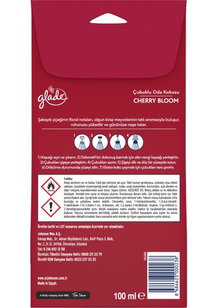Çubuklu Oda Kokusu Cherry Bloom 100 ml fiyatları