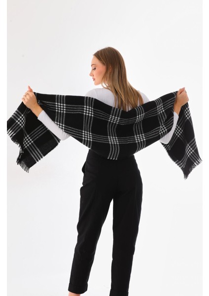 Kadın Yumuşak Dokulu Ekose Atkı