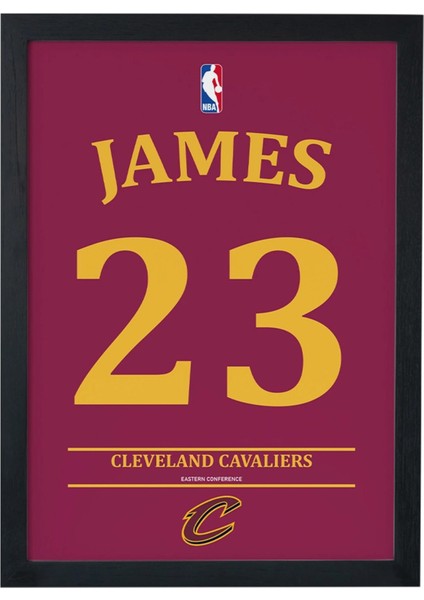 Lebron James Tasarımlı Siyah Çerçeveli Tablo Poster