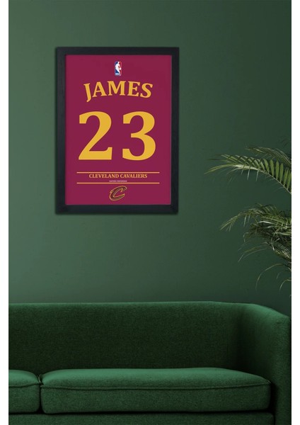 Lebron James Tasarımlı Siyah Çerçeveli Tablo Poster fiyatları