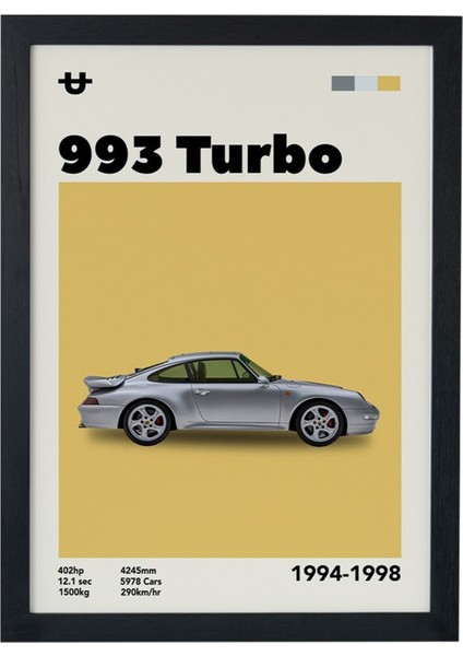 993 Turbo Özel Tasarım Poster Tablo