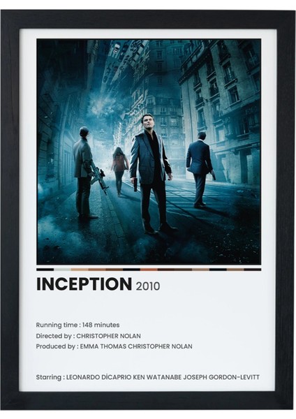 Inception Dizi-Film Siyah Çerçeveli Tablo Poster