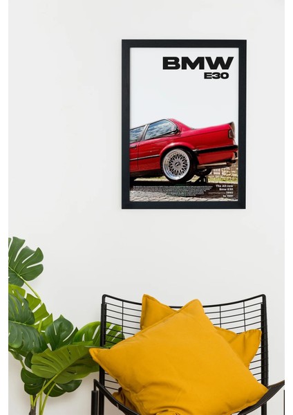 Bmw E30 Tasarım Çerçeveli Poster Tablo modelleri