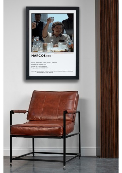 Narcos Dizi-Film Siyah Çerçeveli Poster Tablo modelleri