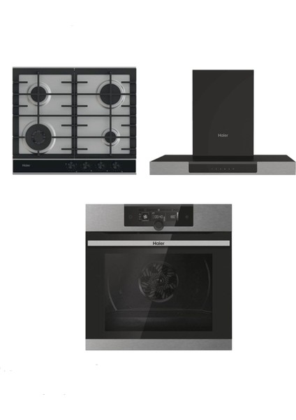 3'lü Ankastre Set Gaz Ocaklı Inox (HWO6OSM2F3XH-HAHG6BF4XH-HATS6DS2XWIFI)