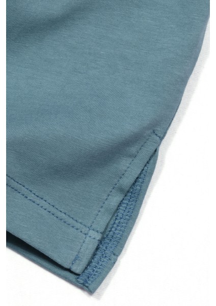 Kadın Belinda Basic Uzun Kollu Ince O Yaka Pamuk T-Shirt Mavi fırsatları