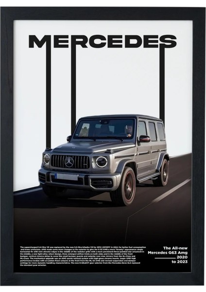 Mercedes Benz G63 Amg Siyah Çerçeveli Tablo Poster
