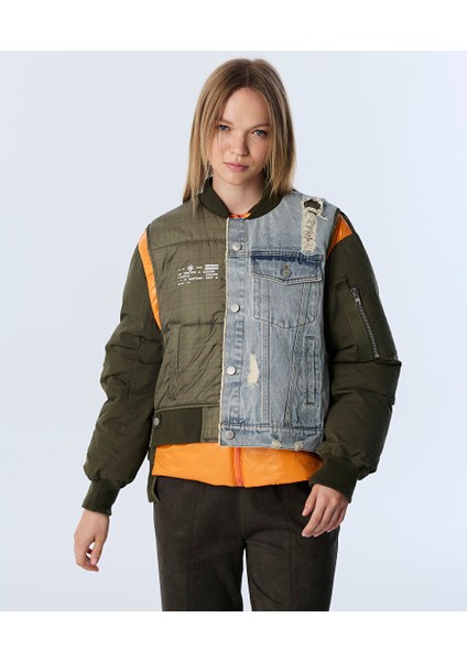 Denim Mıx Colorblock Mont TW6250012171022