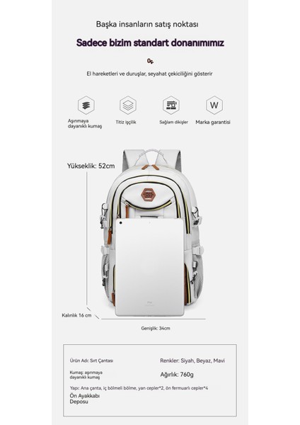 Hafif ve Büyük Kapasiteli Oxford Kumaş Tırmanma Çantası (Yurt Dışından) fırsatları