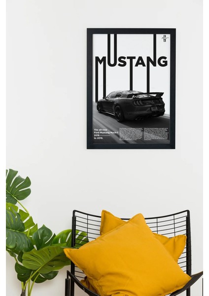 Ford Mustang Mach-1 Siyah Çerçeveli Tablo Siyah Çerçeveli Tablo Poster fiyatları