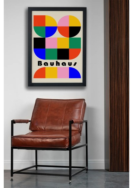 Bauhaus Seri-E Color V1 Siyah Çerçeveli Poster Tablo modelleri
