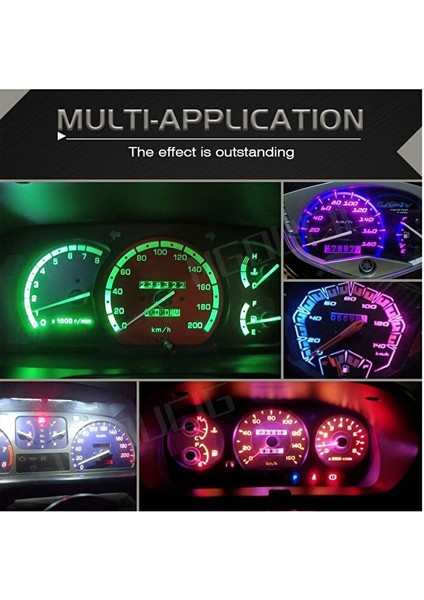 10 Adet 12V T5 LED Ampul Oto Kilometre Gösterge Kadran Ambians Aydınlatma Ledi Mavi fiyatları