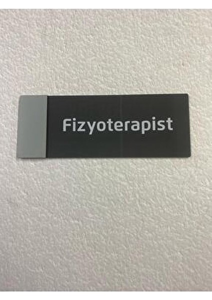 Smartad Fizyoterapist Kapı İsimliği Parlak Antrasit Pleksi 24 x 9 cm fırsatları