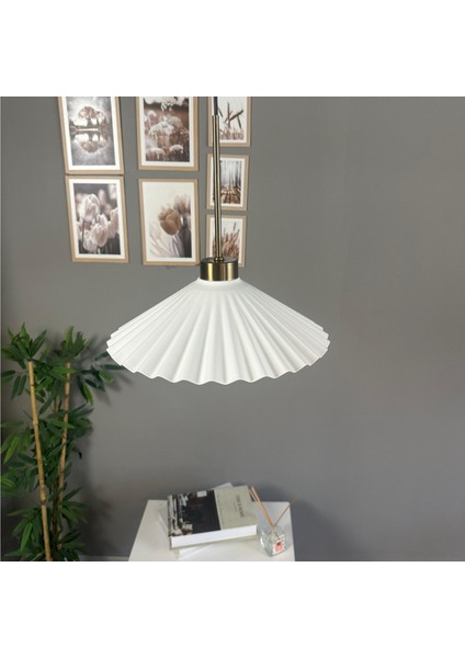 Avilla Beyaz Tekli Metal Büyük Avize Ince Eskitme Başlık 33 cm Çap Rustik Modern Sarkıt Aydınlatma fırsatları