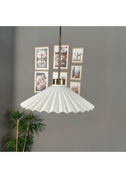 Avilla Beyaz Tekli Metal Büyük Avize Ince Eskitme Başlık 33 cm Çap Rustik Modern Sarkıt Aydınlatma indirimleri