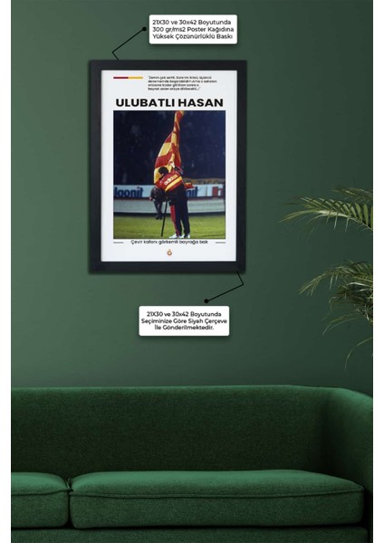 Ulubatlı Graeme Souness Özel Koleksiyon Siyah Çerçeveli Tablo Poster modelleri