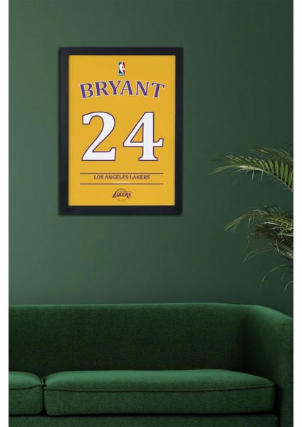 Kobe Bryant Tasarımlı Siyah Çerçeveli Tablo Poster fiyatları
