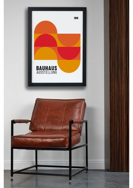Bauhaus Ausstellung 1919 V3 Siyah Çerçeveli Tablo Poster modelleri