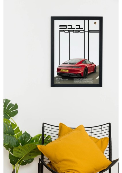 Porsche 911 Gts Siyah Çerçeveli Tablo Poster fiyatları
