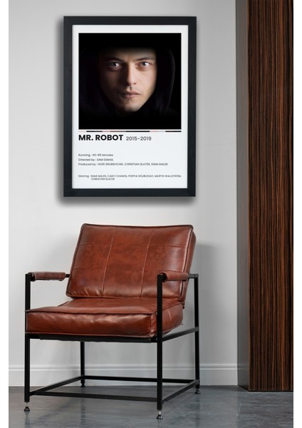 Mr Robot Dizi-Film Siyah Çerçeveli Poster Tablo modelleri