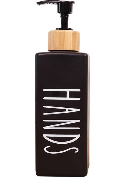 2li Dikdörtgen Cam Sıvı Sabunluk 380ML - Bambu Stantlı modelleri