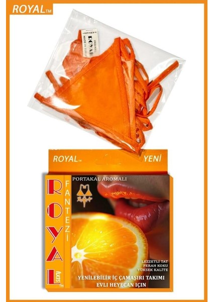 Arias Closet Fantezi Tüketilebilen Yenilebilir Portakal Aromalı Iç Çamaşırı Takımı
