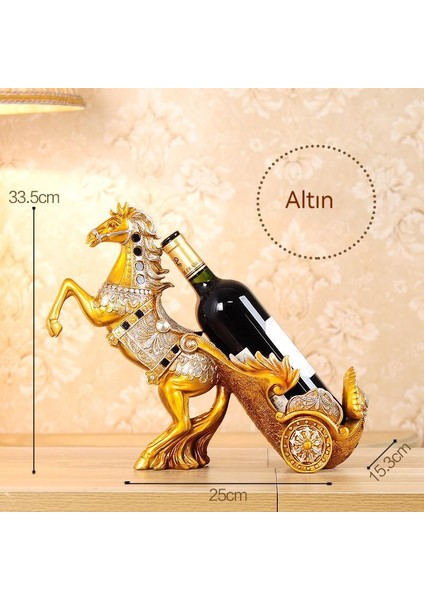 Hayvanlı Kırmızı Şarap Rafı Işlemeli Dekoratif Ürün (Yurt Dışından) fiyatları