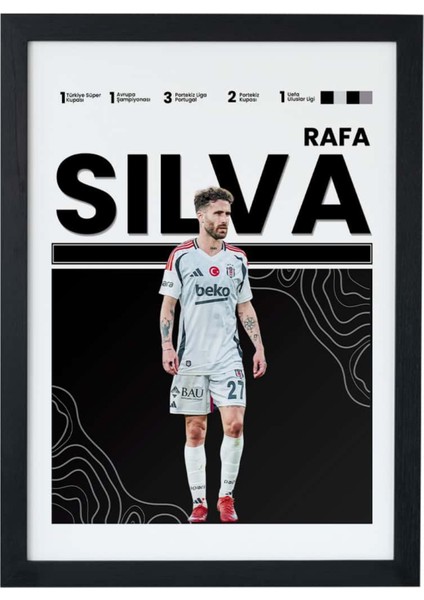 Rafa Silva Beşiktaş Siyah Çerçeveli Poster Tablosu