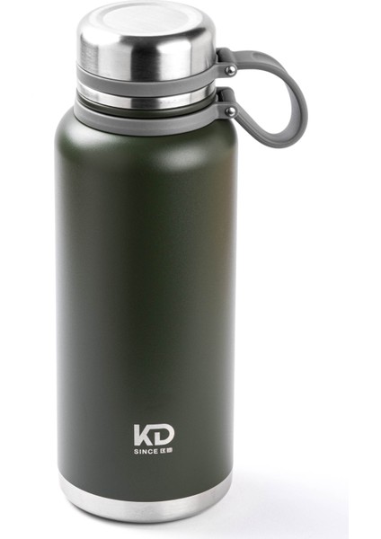 Okadı Çelik Kapaklı Yeşil Paslanmaz Çelik Termos 1.1l