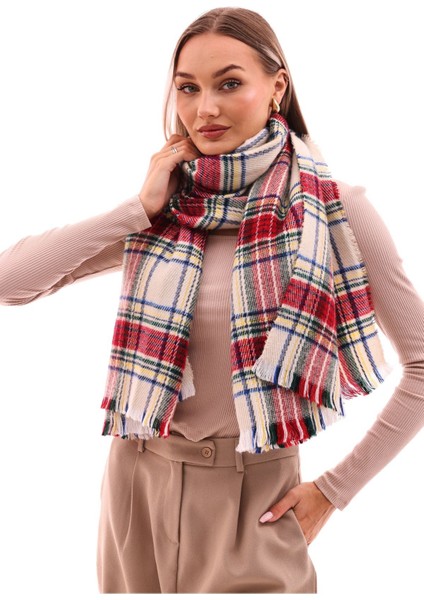 Kadın Yumuşak Dokulu Ekose Atkı modelleri