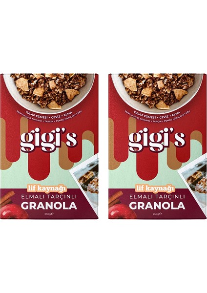 Elmalı Tarçınlı Granola 2'li Paket 2X250 Gram