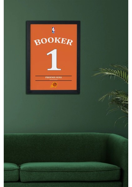 Devin Booker Tasarımlı Siyah Çerçeveli Tablo Poster fiyatları