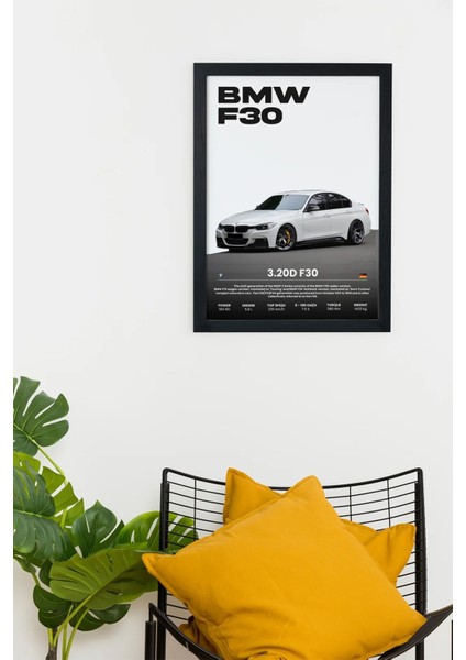 Bmw 3.20D F30 V1 Tasarım Çerçeveli Poster Tablo modelleri