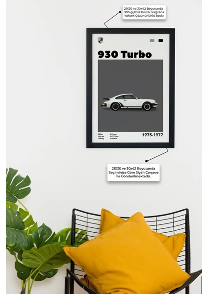 930 Turbo Özel Tasarım Poster Tablo fiyatları