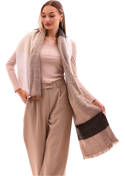 Kadın Yumuşak Dokulu Ekose Atkı