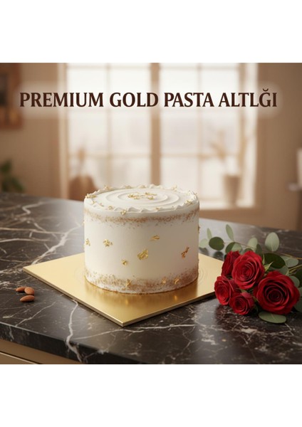 Gold Kare Pasta Altlığı 18 cm – Kalın Karton 25’li Paket fiyatları