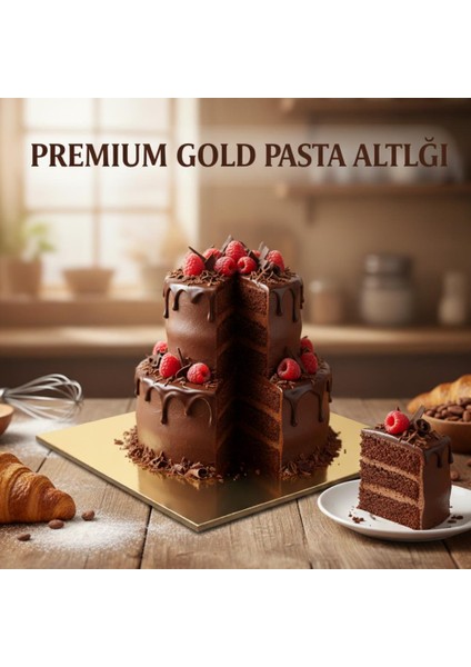 Gold Kare Pasta Altlığı 18 cm – Kalın Karton 25’li Paket modelleri